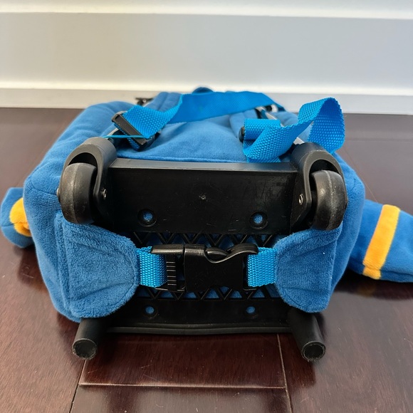 Popatu Blue Airplane Plush Trolley Backpack - Picture 7 of 8